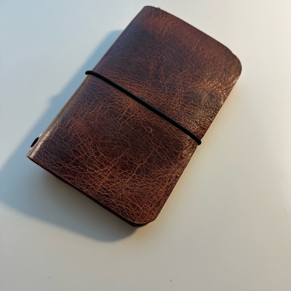 Brown genuine leather journal cover + GIFT